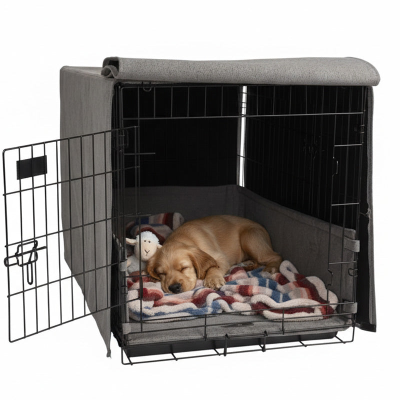 Puppy Crate Complete With Cover & Pad