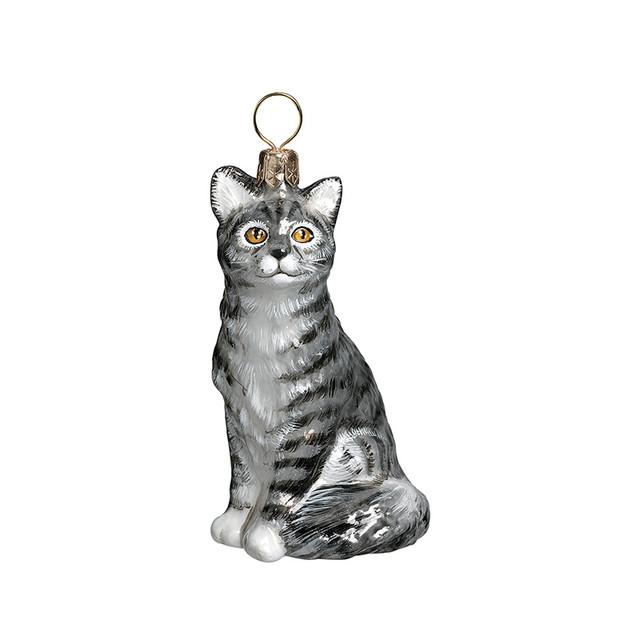 American Shorthair Glass Cat Ornament by Joy To the World