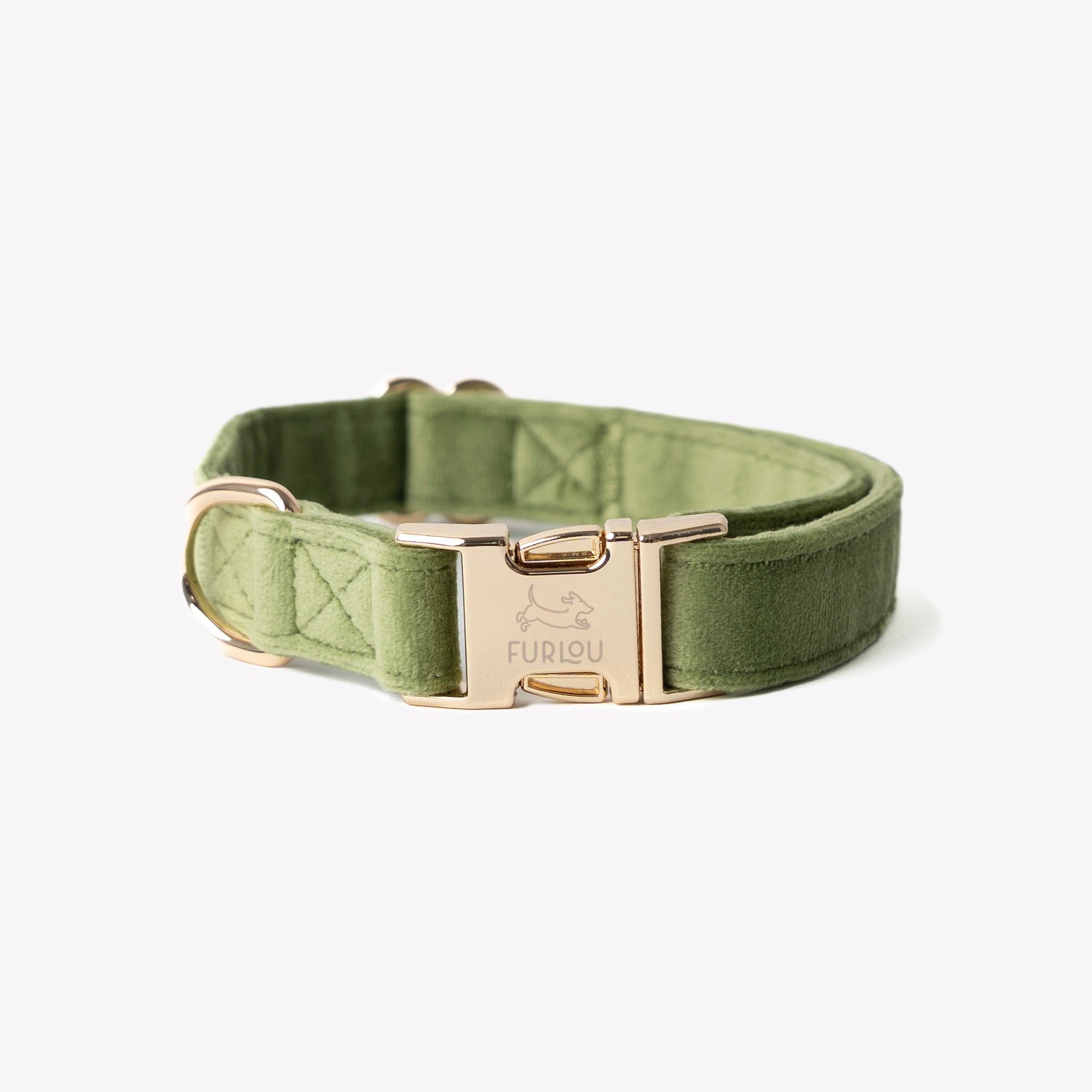 Luxury Velvet Dog Collar | Chic Green