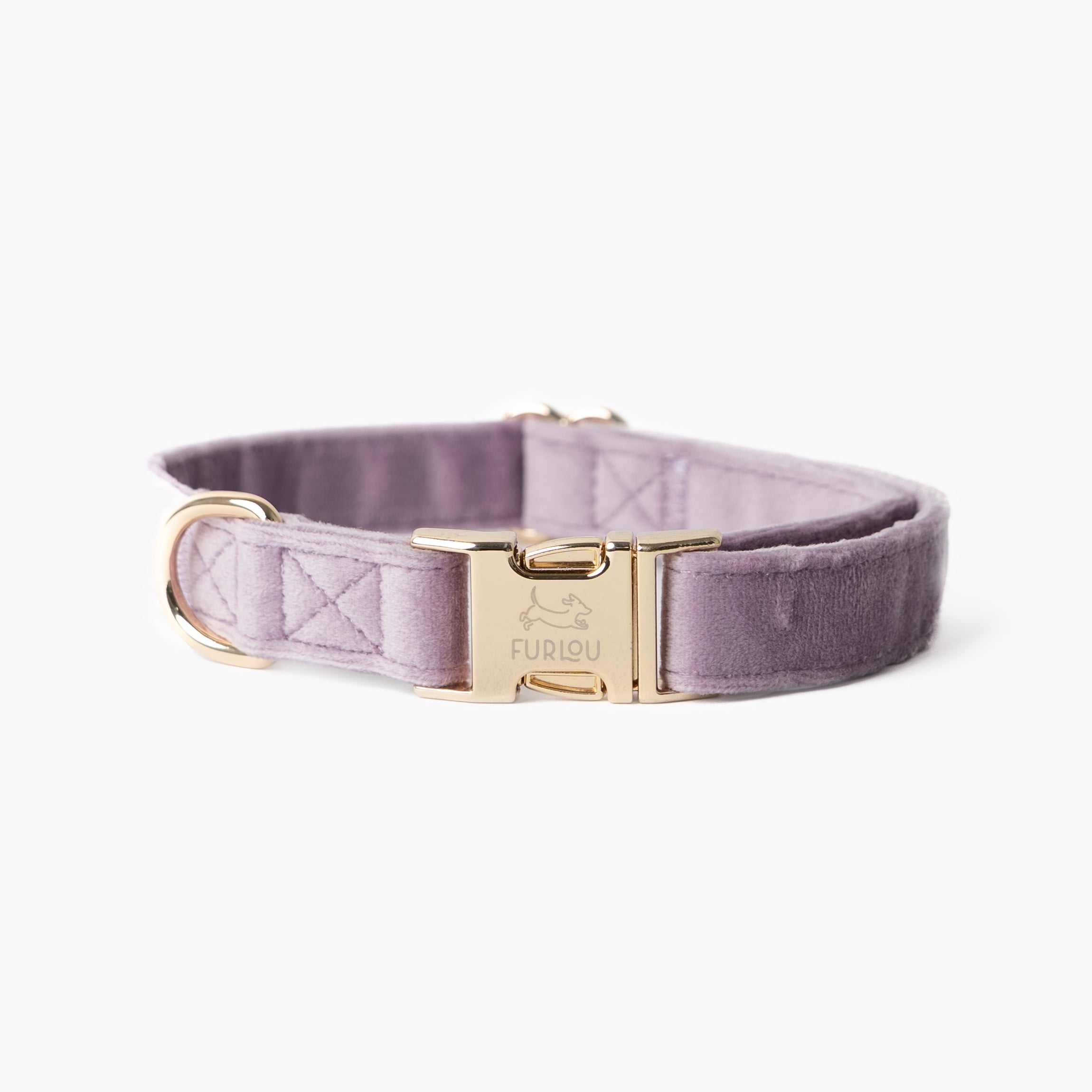 Luxury Velvet Dog Collar | Lilac