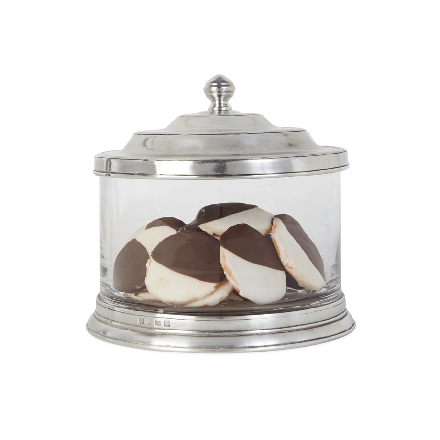 Match Pewter Glass Cookie Jar