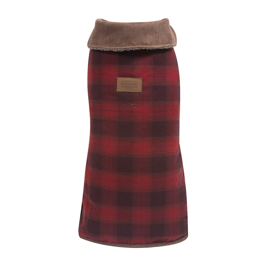 Pendleton Dog Coat | Red Ombre Plaid | Small Size
