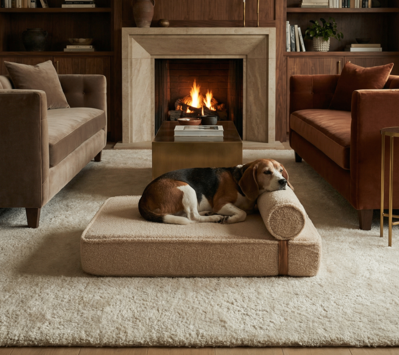 The Modern Day Bed — Boucle Lounge Dog Bed | High-Density Foam, Waterproof Lined, Washable